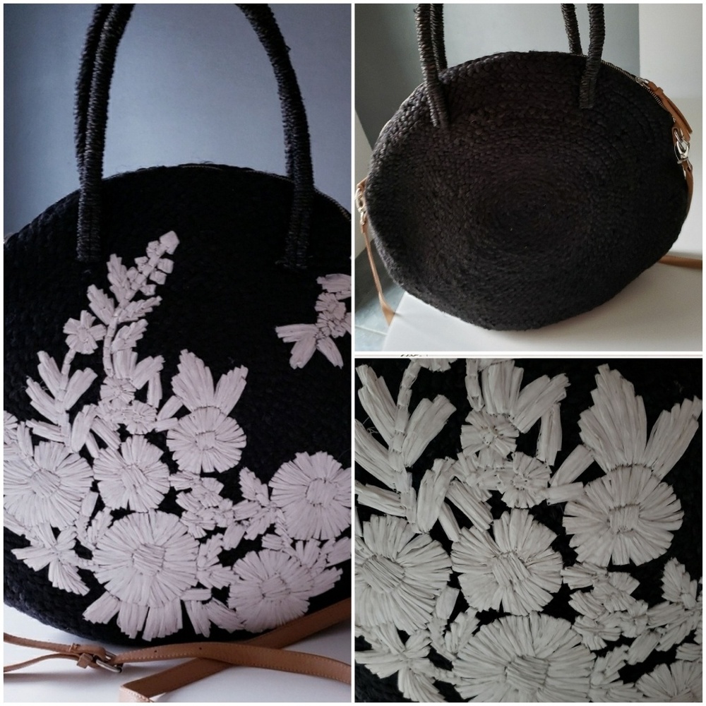 Anthropologie Garden Raffia Crossbody Bag